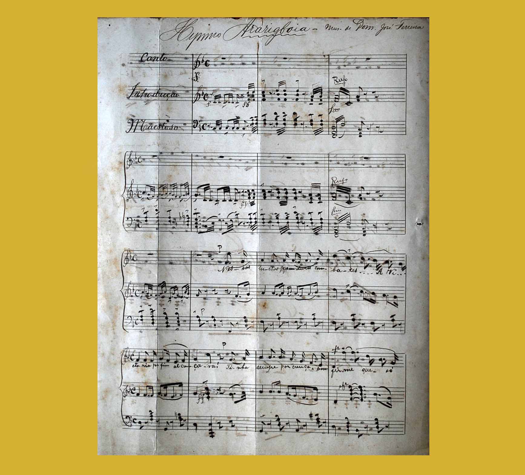 Partitura do Hymno de Ararigboia